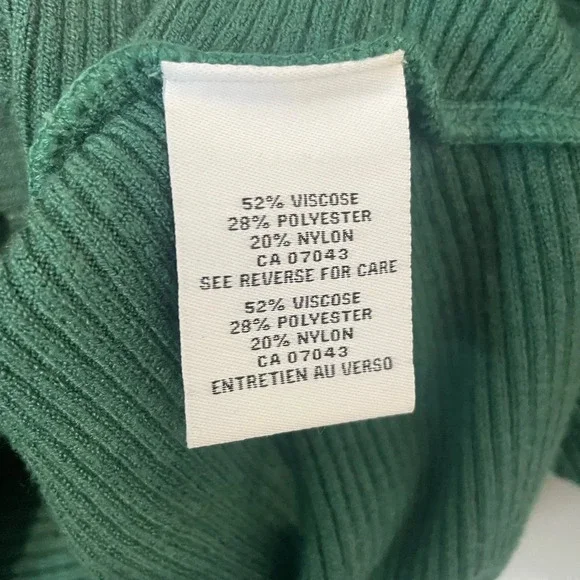 Magaschoni women’s green turtleneck cropped green sweater in size small - Picture 2 of 5
